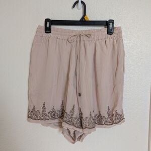 Maeve Embellished Beaded Boho Festival Whimsical Cottagecore Shorts Sz S Fairy
